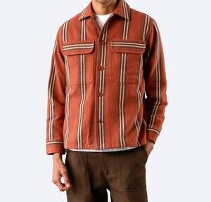 NEW FAR AFIELD normsk cotton chore jacket in yara stripe